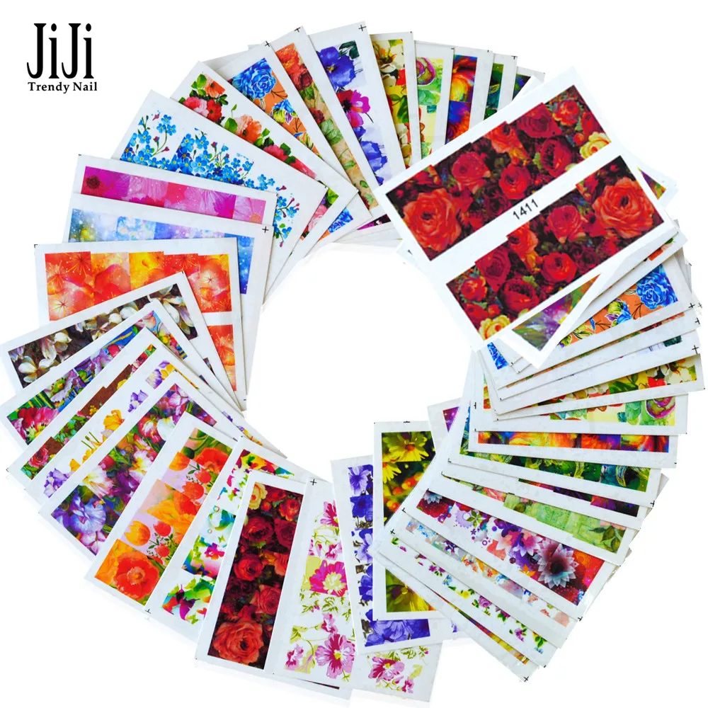 40Sheets Flower Full Wraps Nail Tip Decals Nail Art Water Transfer Stickers Beauty Manicure Decor Watermark Decal JIXF1372-1421
40Sheets Flower Full Wraps Nail Tip Decals Nail Art Water Transfer Stickers Beauty Manicure Decor Watermark Decal JIXF1372-1421