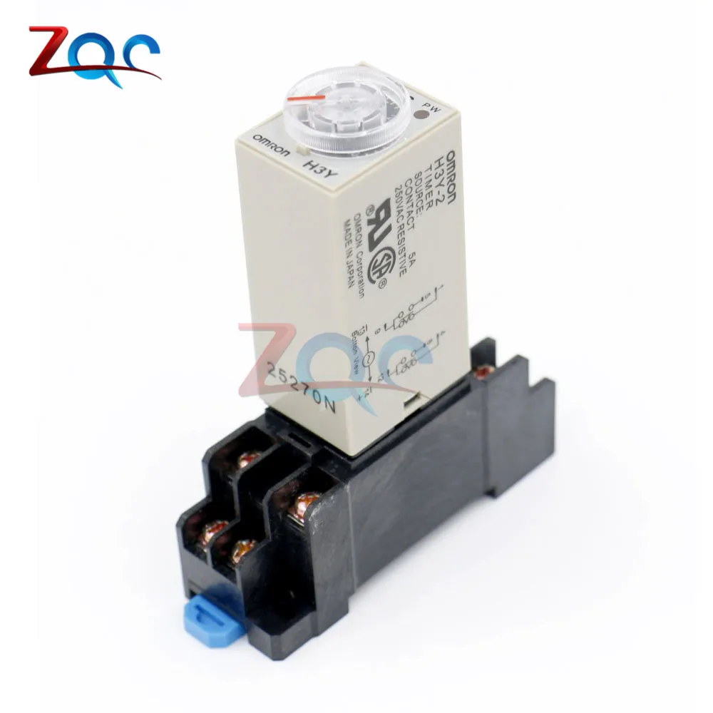 H3Y-2 1-30 Seconds/1-30 Minutes Based Power On Time Delay Solid-State Timer 30M Relay DPDT 8Pin with Socket AC 220V 110V Module
H3Y-2 1-30 Seconds/1-30 Minutes Based Power On Time Delay Solid-State Timer 30M Relay DPDT 8Pin with Socket AC 220V 110V Module