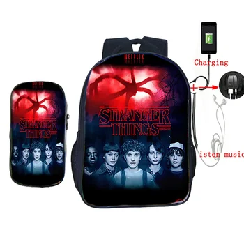 2 Pcs/set School Bag Stranger Things 3 USB Charge Laptop Backpack for Teens Boys Girls Daily Backpack Men Travel Shoulder Bags
2 Pcs/set School Bag Stranger Things 3 USB Charge Laptop Backpack for Teens Boys Girls Daily Backpack Men Travel Shoulder Bags