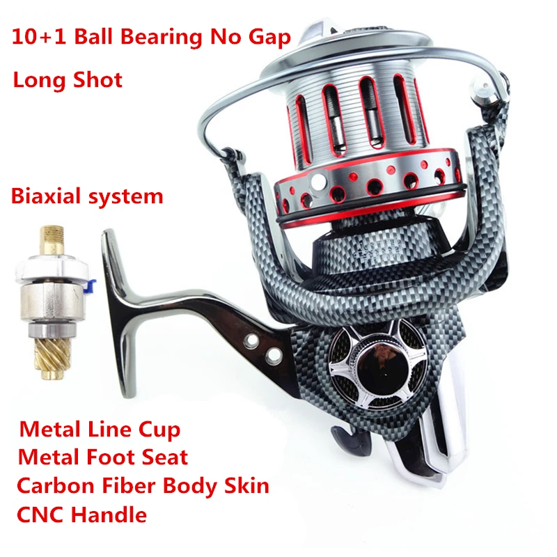 8000-12000 Series 10+1 Ball Bearings 4.7:1 Full Metal Spool Jigging Trolling Saltwater Surf Spinning Big Sea Python Fishing Reel
8000-12000 Series 10+1 Ball Bearings 4.7:1 Full Metal Spool Jigging Trolling Saltwater Surf Spinning Big Sea Python Fishing Reel