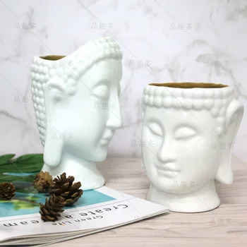 Cement Buddha head flower pot silicone mold indoor desk set pieces to ward off evil spirits concrete succulent flowerpot mold
Cement Buddha head flower pot silicone mold indoor desk set pieces to ward off evil spirits concrete succulent flowerpot mold