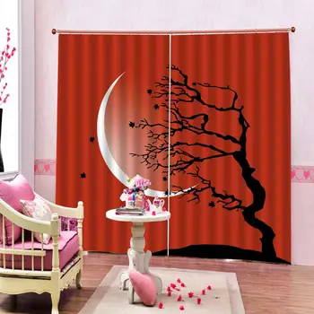 red Curtain office Bedroom 3D Window Curtain Luxury living room decorate Cortina moon curtains Blackout curtain
red Curtain office Bedroom 3D Window Curtain Luxury living room decorate Cortina moon curtains Blackout curtain