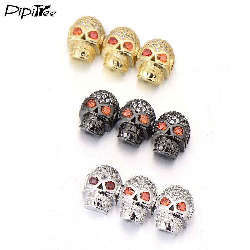 Pipitree CZ Crystal Spacer Beads DIY Jewelry Making Findings Copper Charm Round Crown Leopard Skull Beads for Bracelet Wholesale
Pipitree CZ Crystal Spacer Beads DIY Jewelry Making Findings Copper Charm Round Crown Leopard Skull Beads for Bracelet Wholesale