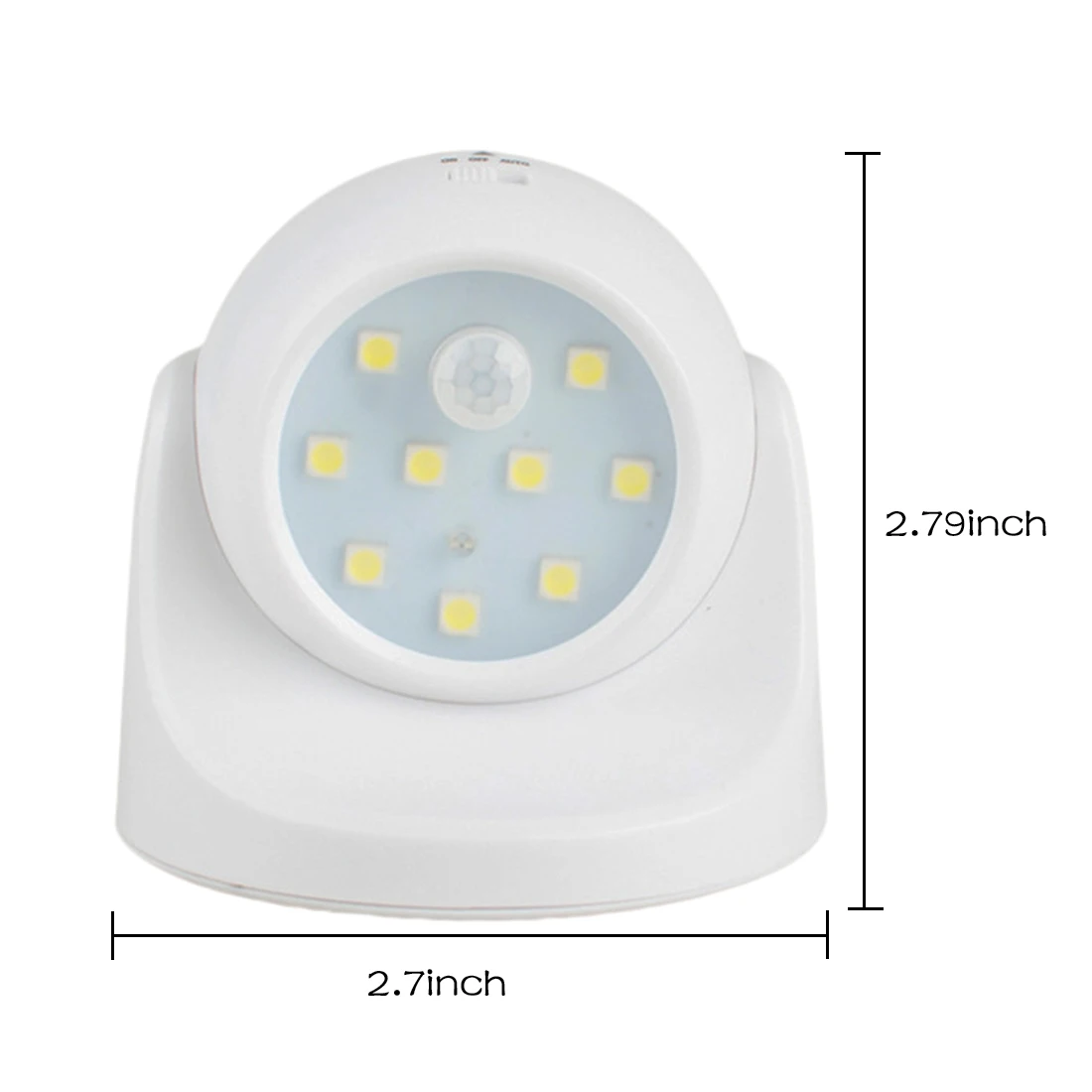Хит продаж 9 LED Ночной светильник с датчиком движения вращение на 360 градусов