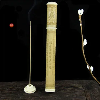 Fine jade bamboo brief paragraph embossed heart sutra incense cone incense inserted. Joss stick cylinder there are utensils
Fine jade bamboo brief paragraph embossed heart sutra incense cone incense inserted. Joss stick cylinder there are utensils