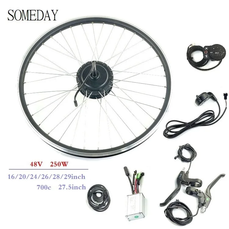 SOMEDAY 48V250W Electric Bicycle Conversion kit 16-28 700C Rear Rotate Hub Motor Wheel with spoke and rim Ebike kit
SOMEDAY 48V250W Electric Bicycle Conversion kit 16-28 700C Rear Rotate Hub Motor Wheel with spoke and rim Ebike kit