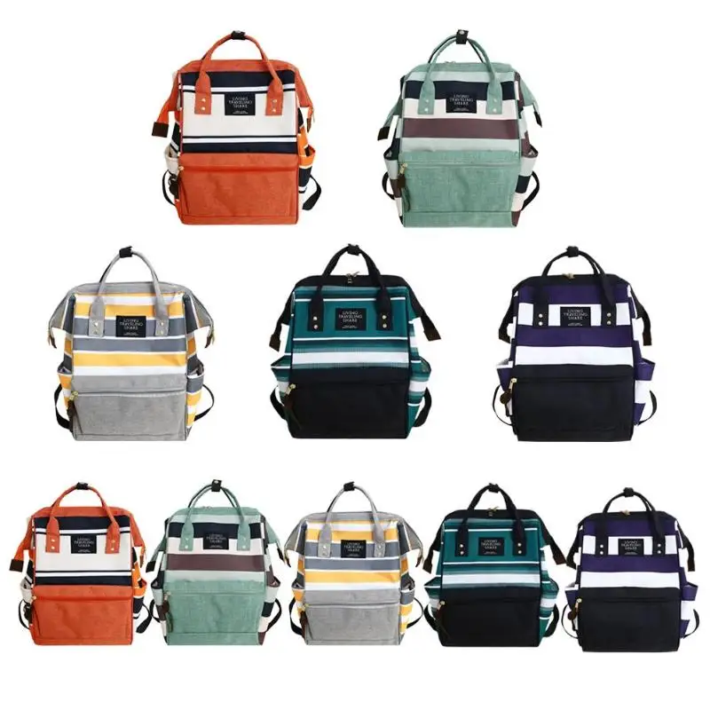 Preppy Style Stripe Canvas Backpacks Women Shoulder School Bags Top-handle Bags Preppy Style Knapsack Casual Travel Rucksack
Preppy Style Stripe Canvas Backpacks Women Shoulder School Bags Top-handle Bags Preppy Style Knapsack Casual Travel Rucksack