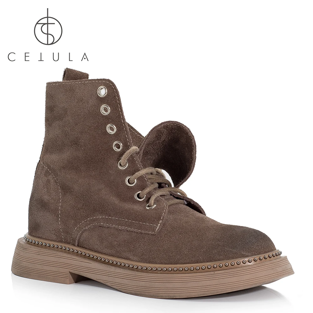 @Cetula 2018 Handcrafted Optional Fold Collar Lace-up Cassual Suede Female Boots ft.Silver Studs Trimmed Rubber Outsole
@Cetula 2018 Handcrafted Optional Fold Collar Lace-up Cassual Suede Female Boots ft.Silver Studs Trimmed Rubber Outsole