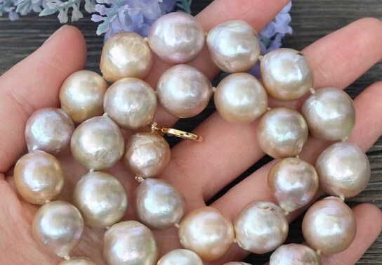 NEW 003526 16MM natural Purple Edison Nucleated Flameball Baroque Pearl Necklace
NEW 003526 16MM natural Purple Edison Nucleated Flameball Baroque Pearl Necklace