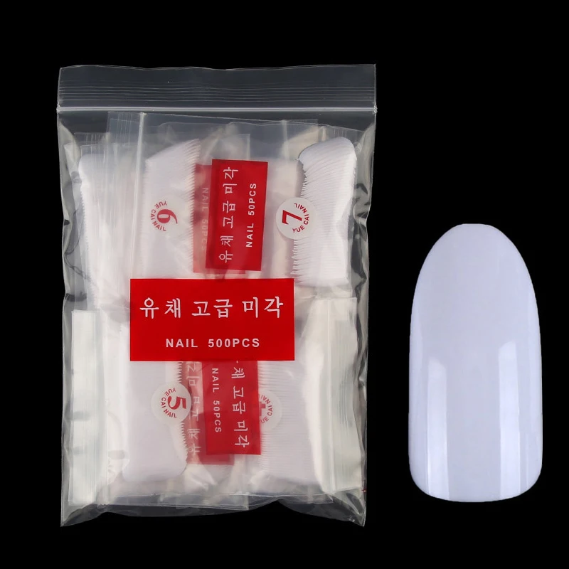 White False Acrylic Nail Tips 500Pcs French Oval Fake Nail Press On Nails UV Gel Ultra Flexible Size 0-9 faux ongles Accessories
White False Acrylic Nail Tips 500Pcs French Oval Fake Nail Press On Nails UV Gel Ultra Flexible Size 0-9 faux ongles Accessories