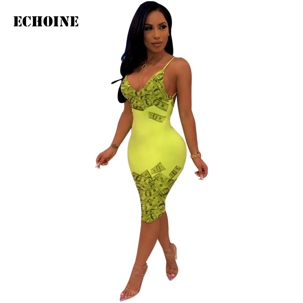 Dollar Print Dress Funny Print Slim Sexy Spaghetti Strap Midi Dress Vestidos Elegant Backless Party Dress Sheath Club Outfits
Dollar Print Dress Funny Print Slim Sexy Spaghetti Strap Midi Dress Vestidos Elegant Backless Party Dress Sheath Club Outfits