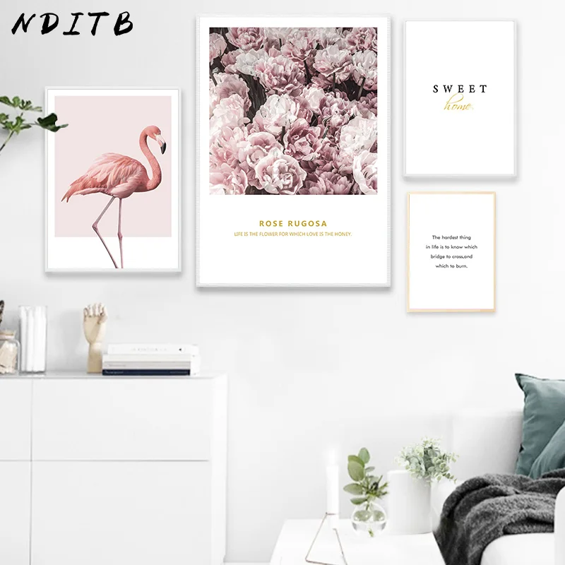 NDITB Flamingo Flower Canvas Art Poster Motivational Quote Print Minimalist Painting Decorative Picture Home Nordic Decoration
NDITB Flamingo Flower Canvas Art Poster Motivational Quote Print Minimalist Painting Decorative Picture Home Nordic Decoration