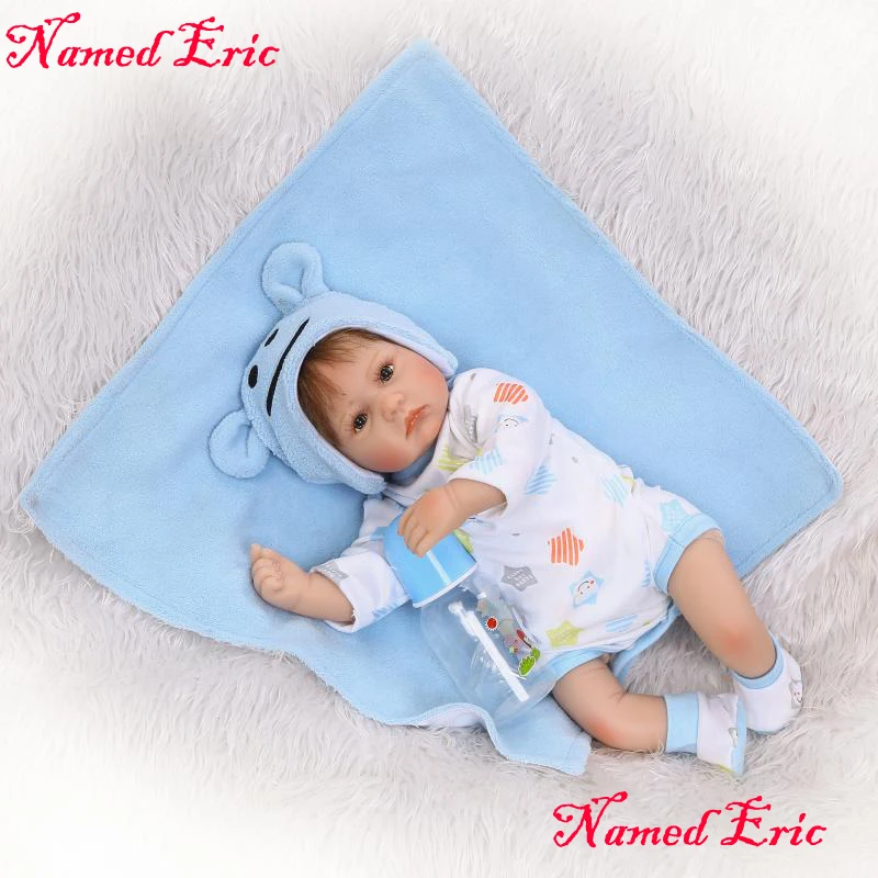 DollMai boy silicone reborn baby dolls for sale 18"40cm fake baby reborn dolls blue star clothing set bebes reborn bonecas
DollMai boy silicone reborn baby dolls for sale 18"40cm fake baby reborn dolls blue star clothing set bebes reborn bonecas
