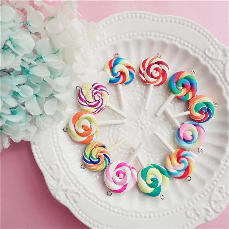 30pcs Mix Color Polymer Clay Spiral Rainbow Simulation Lollipop Pendant For Craft Kids Gift Accessories Necklace Pendants
30pcs Mix Color Polymer Clay Spiral Rainbow Simulation Lollipop Pendant For Craft Kids Gift Accessories Necklace Pendants