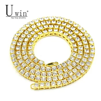 UWIN Mens Hip hop Necklace Iced Out 1 Row Rhinestone Choker Bling Crystal Tennis Chains Necklace 18inch-32inch Drop shipping 
UWIN Mens Hip hop Necklace Iced Out 1 Row Rhinestone Choker Bling Crystal Tennis Chains Necklace 18inch-32inch Drop shipping