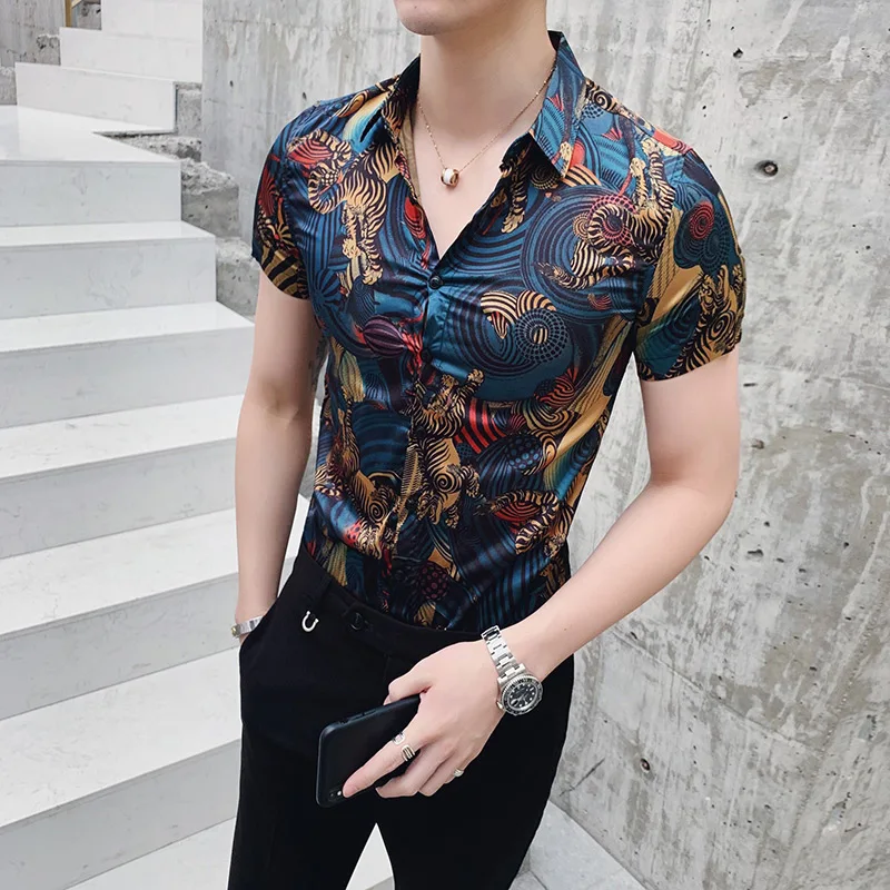 New Summer Mens Shirts Luxury Allover Printed Short Sleeve Mens Dress Shirts Camisa Masculina Slim Fit Casual Fashion Man Shirts
New Summer Mens Shirts Luxury Allover Printed Short Sleeve Mens Dress Shirts Camisa Masculina Slim Fit Casual Fashion Man Shirts