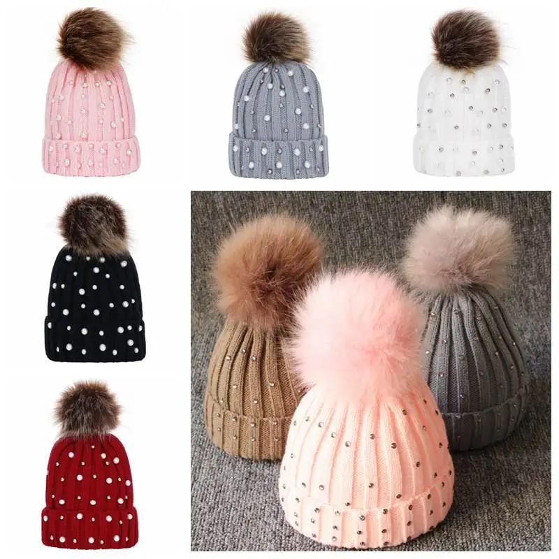 Winter Baby Hat Faux Fur Pompom Kids Cap Pearl Knitted Warm Hats For Girls Crochet Ball Beanie
Winter Baby Hat Faux Fur Pompom Kids Cap Pearl Knitted Warm Hats For Girls Crochet Ball Beanie