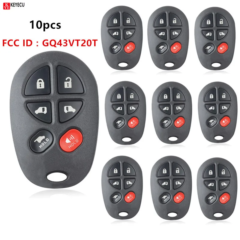 Keyecu 10*6Button Keyless Entry Remote Car Key Fob for Toyota Sienna 2004 2005 2006 2007 2008 2009 2010 2011 2012 2013,GQ43VT20T
Keyecu 10*6Button Keyless Entry Remote Car Key Fob for Toyota Sienna 2004 2005 2006 2007 2008 2009 2010 2011 2012 2013,GQ43VT20T