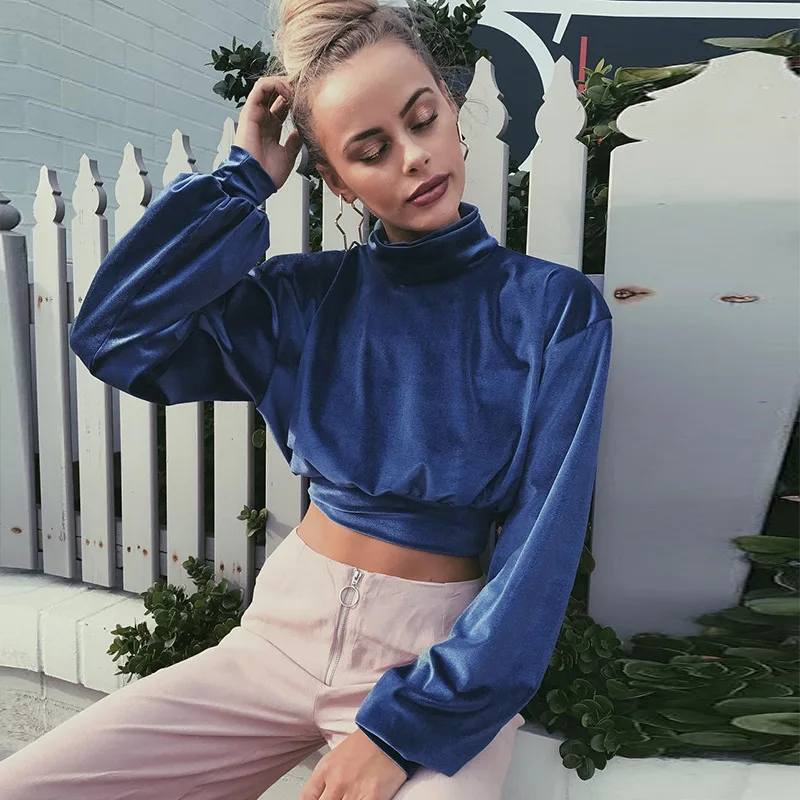2019 Turtleneck Sweatshirt Women Gold Velvet Hoodie Royal Blue Jumper Cropped top Coat Long Sleeve Fitness Pullover Tops
2019 Turtleneck Sweatshirt Women Gold Velvet Hoodie Royal Blue Jumper Cropped top Coat Long Sleeve Fitness Pullover Tops