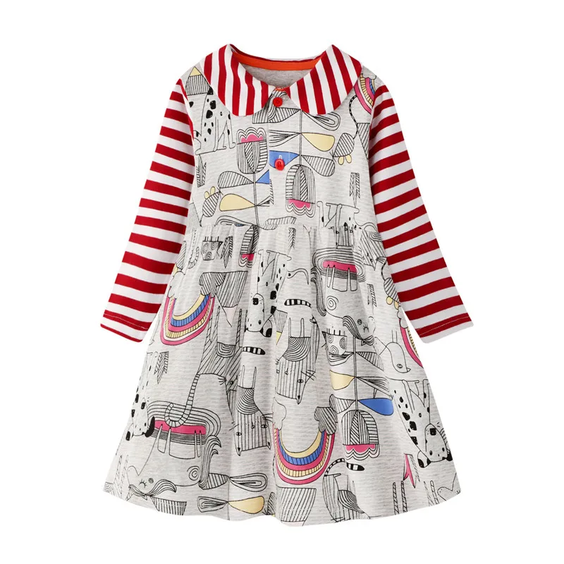 Girls Princess Dress Winter Cotton Stripes Dress for Baby Girl Cartoon Animals Printed Floral Party Dress Kids Clothing
Girls Princess Dress Winter Cotton Stripes Dress for Baby Girl Cartoon Animals Printed Floral Party Dress Kids Clothing
