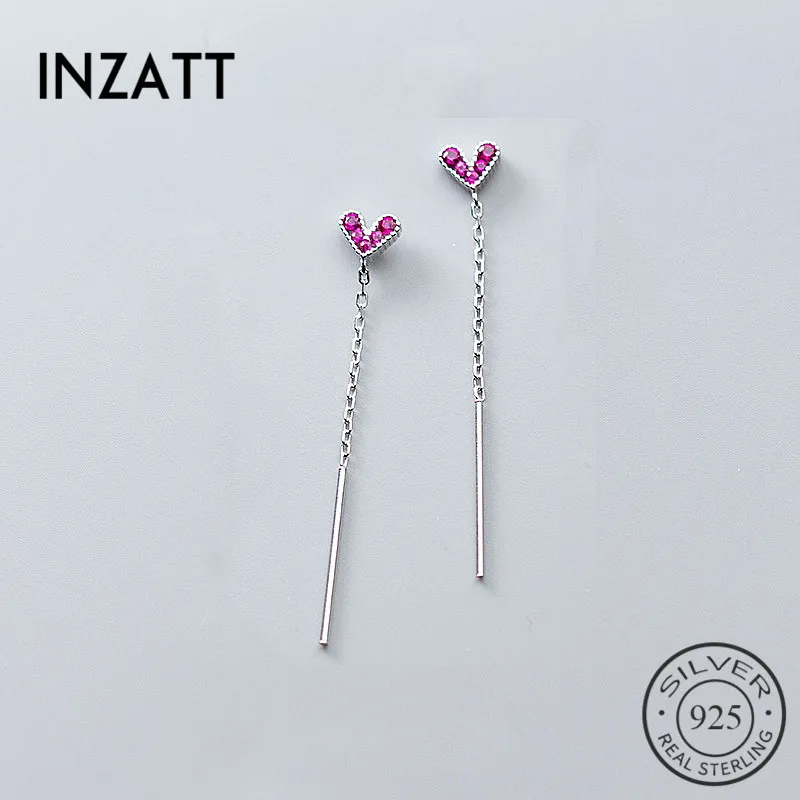 INZATT Red Zircon Heart Stick Bar Dangle Drop Earrings Rose Gold Color For Women Wedding Real 925 Sterling Silver Jewelry gift
INZATT Red Zircon Heart Stick Bar Dangle Drop Earrings Rose Gold Color For Women Wedding Real 925 Sterling Silver Jewelry gift
