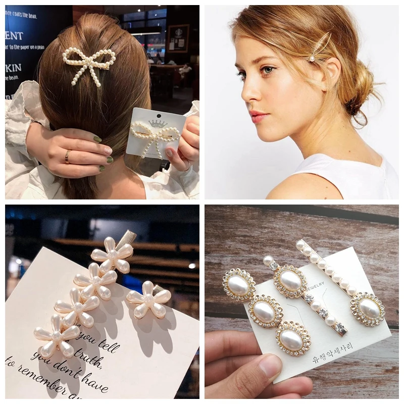 Fashion Pearl Hairpins Women Elegant Flower Hair Clip Barrettes Korea Chic Hair Combs Accessories Bow Geometric Metal Hairgrips
Fashion Pearl Hairpins Women Elegant Flower Hair Clip Barrettes Korea Chic Hair Combs Accessories Bow Geometric Metal Hairgrips