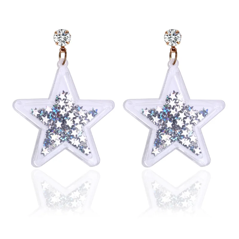 New Women Night Club Glitter Crystal Acrylic Star Earrings Fashion Exaggerate Big Star Pentagram Statement Dangle Drop Earrings
New Women Night Club Glitter Crystal Acrylic Star Earrings Fashion Exaggerate Big Star Pentagram Statement Dangle Drop Earrings