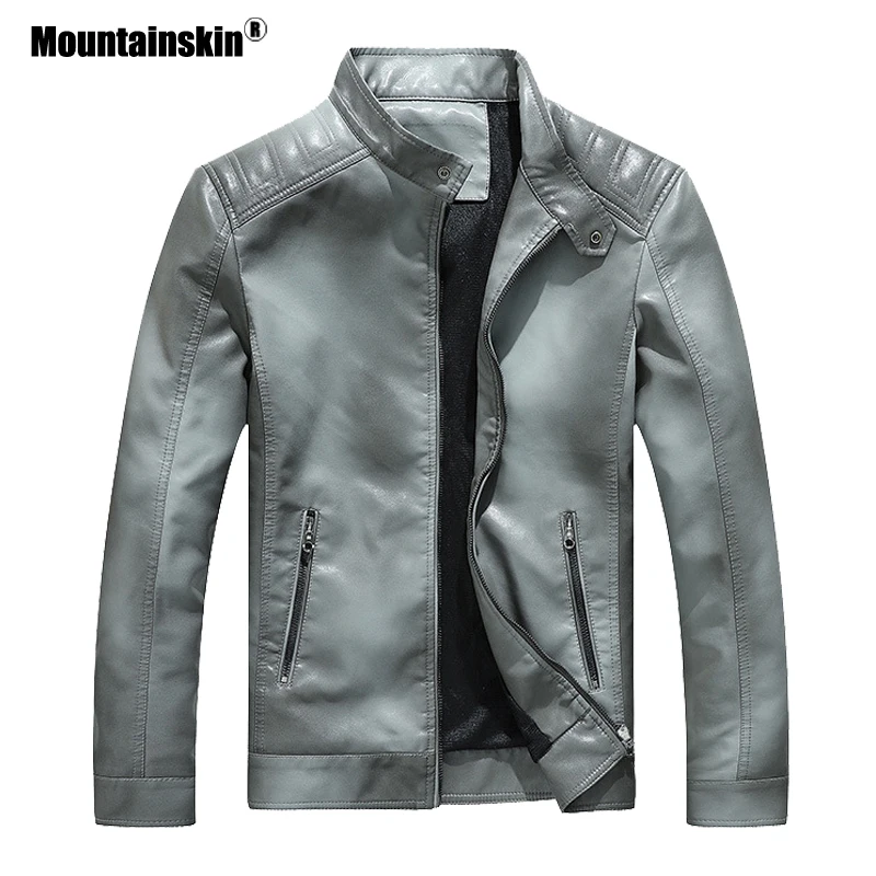 Mountainskin New Men's Leather Jacket Autumn Winter PU Outwear Stand Collar Male Motorcycle Bike Jacket Brand Clothing SA719
Mountainskin New Men's Leather Jacket Autumn Winter PU Outwear Stand Collar Male Motorcycle Bike Jacket Brand Clothing SA719