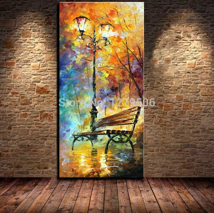 100% Handpainted Modern Abstract Knife Oil Painting Wall Art on Canvas for Room Decoration 1pc Landscape City Bench Night
100% Handpainted Modern Abstract Knife Oil Painting Wall Art on Canvas for Room Decoration 1pc Landscape City Bench Night