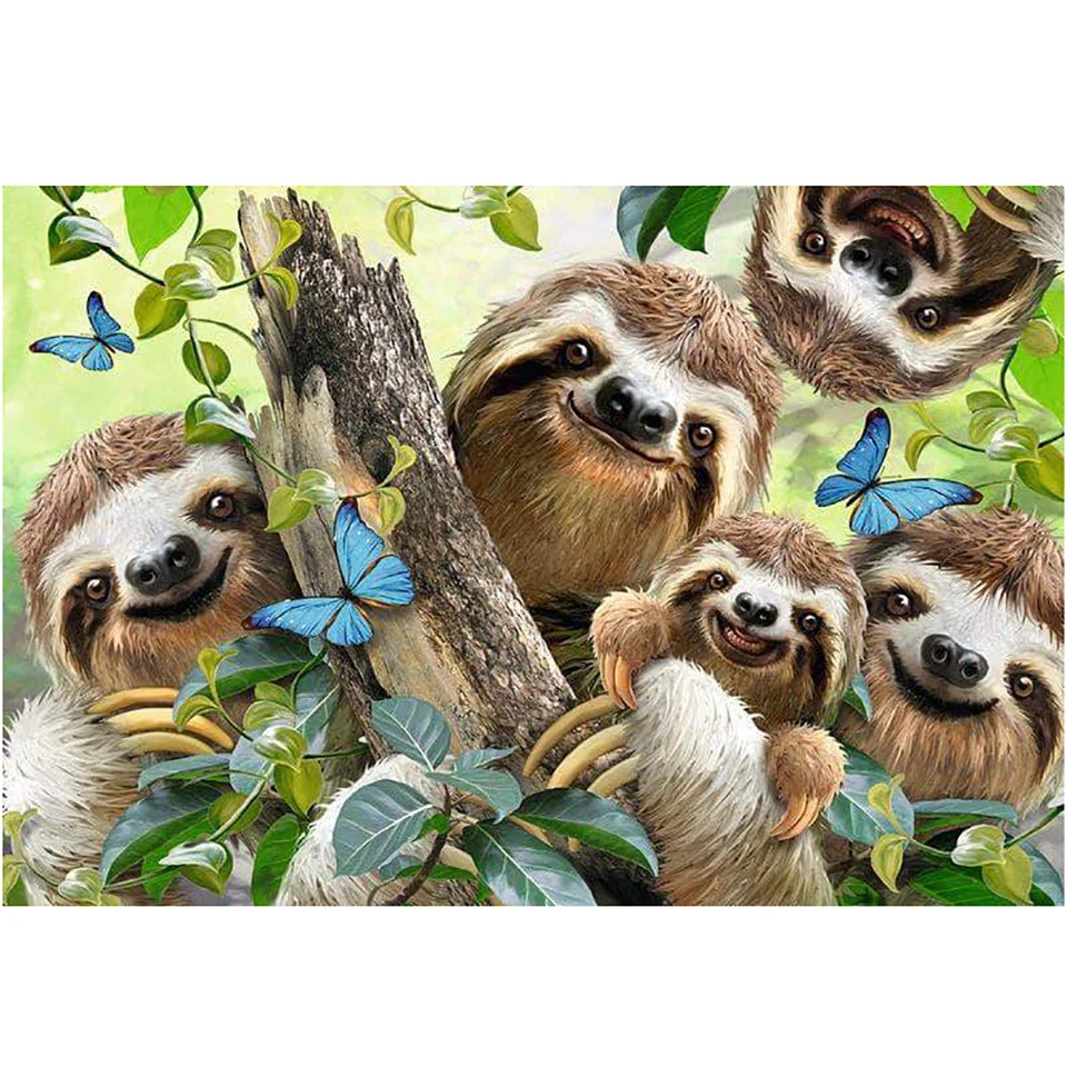 5D DIY Full Square Drill Sloth Animals Painting Mosaic Cross Stitch Home Decor Diamond Picture Embroidery Handmade Wall Sticker
5D DIY Full Square Drill Sloth Animals Painting Mosaic Cross Stitch Home Decor Diamond Picture Embroidery Handmade Wall Sticker