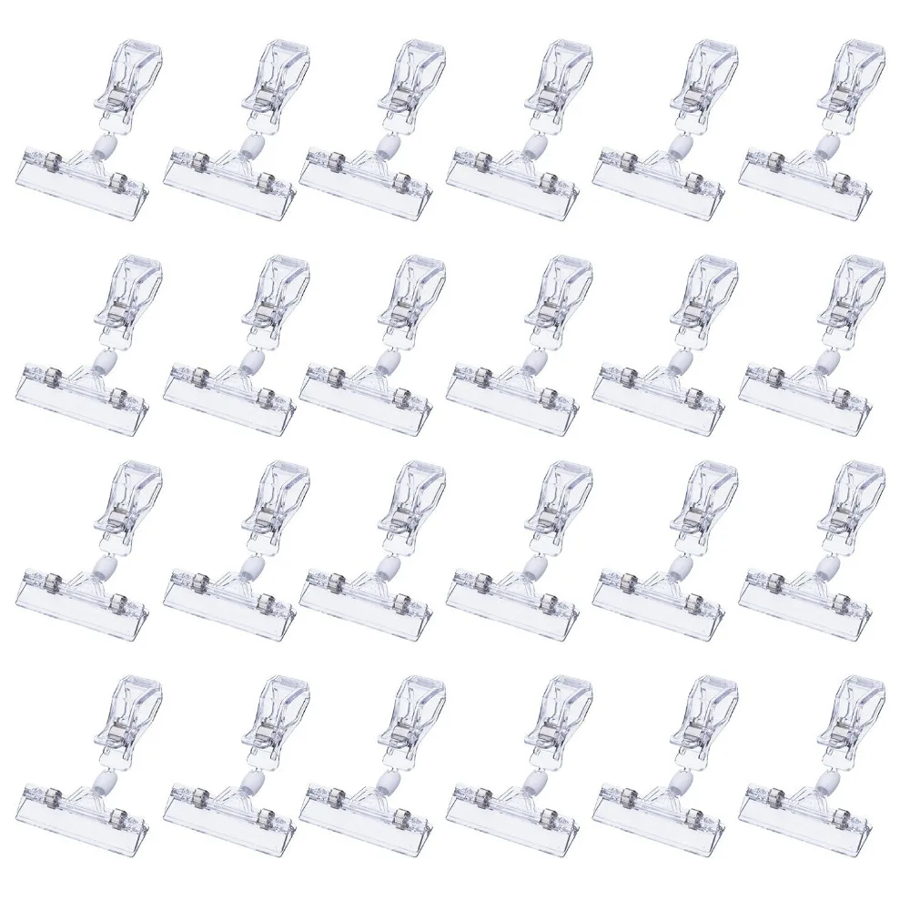 25 Pack Plastic Rotatable Sign Clips Merchandise Sign Clip Display Clip Holder Stand, Clear
25 Pack Plastic Rotatable Sign Clips Merchandise Sign Clip Display Clip Holder Stand, Clear