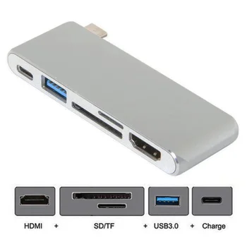 5pcs/lot 5 in 1 USB 3.1 Type C to USB 3.0 Hub 4K HDMI SD TF Card Reader Type C Charging Port Adapter for MacBook Chromebook
5pcs/lot 5 in 1 USB 3.1 Type C to USB 3.0 Hub 4K HDMI SD TF Card Reader Type C Charging Port Adapter for MacBook Chromebook