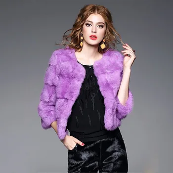 Elegant fashion natural rabbit fur jackets women O neck 3/4 sleeve real fur coats outerwear woman leather fur overcoat 2018 new
Elegant fashion natural rabbit fur jackets women O neck 3/4 sleeve real fur coats outerwear woman leather fur overcoat 2018 new