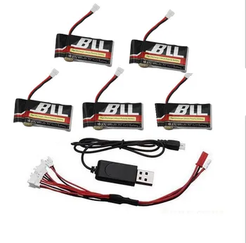 

5pcs Syma X5C X5SC X5C-1 SS40 FQ36 T32 T5W H42 To 5 3.7V 600MAH Upgrade Battery With USB Charger Cable Adapter Spare Parts