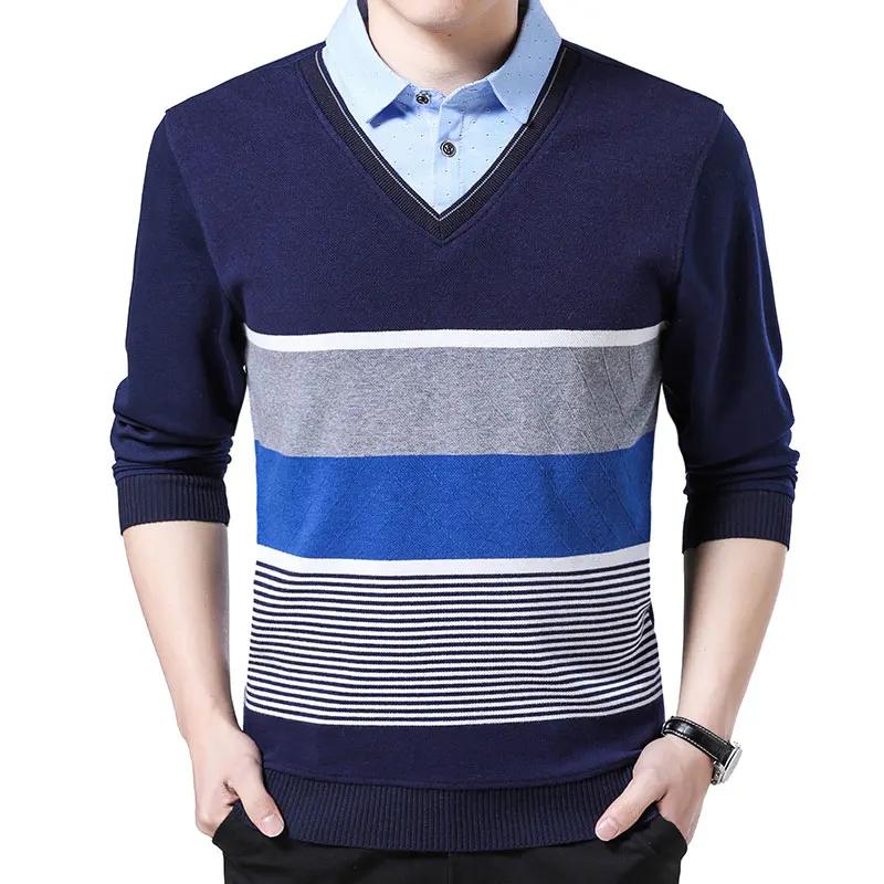 Irregular Striped Patchwork False Two Men's Sweaters Regular fit Pullover Men Clothes 2018 Long Sleeve Chompas Para Hombre
Irregular Striped Patchwork False Two Men's Sweaters Regular fit Pullover Men Clothes 2018 Long Sleeve Chompas Para Hombre