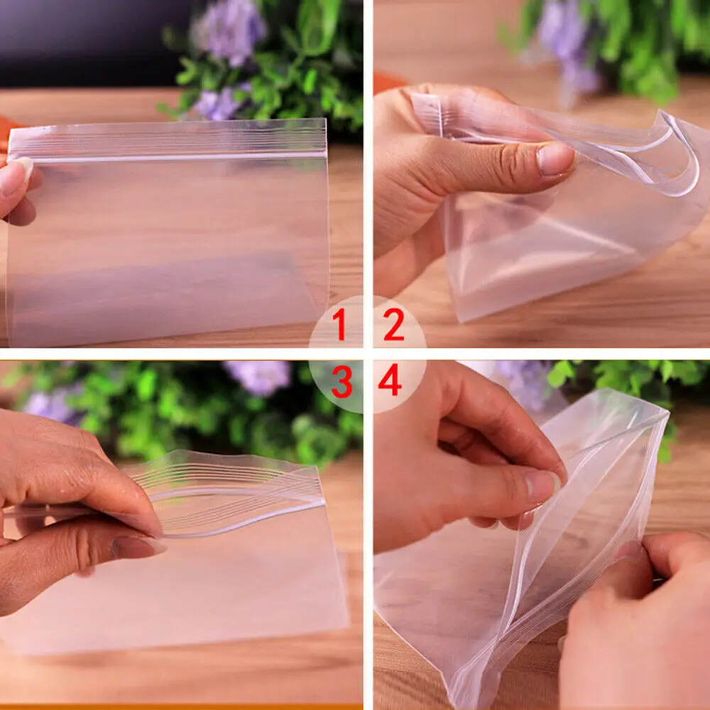 100Pcs Plastic Poly Bags Resealable Self Seal Zip Lock Bag Organizer Sundries Waterproof Clear Storage Bag
100Pcs Plastic Poly Bags Resealable Self Seal Zip Lock Bag Organizer Sundries Waterproof Clear Storage Bag