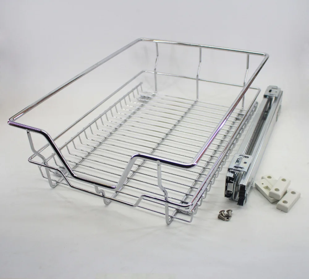 1 Pc Kitchen Cabinet Pull Out Wire Basket Rack Storage Shelf