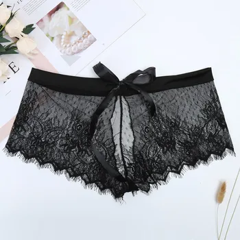 Women Openwork Solid Panties Color Underwear Black Sexy Perspective Lace G-string Bow Thongs Briefs Panties T string
Women Openwork Solid Panties Color Underwear Black Sexy Perspective Lace G-string Bow Thongs Briefs Panties T string