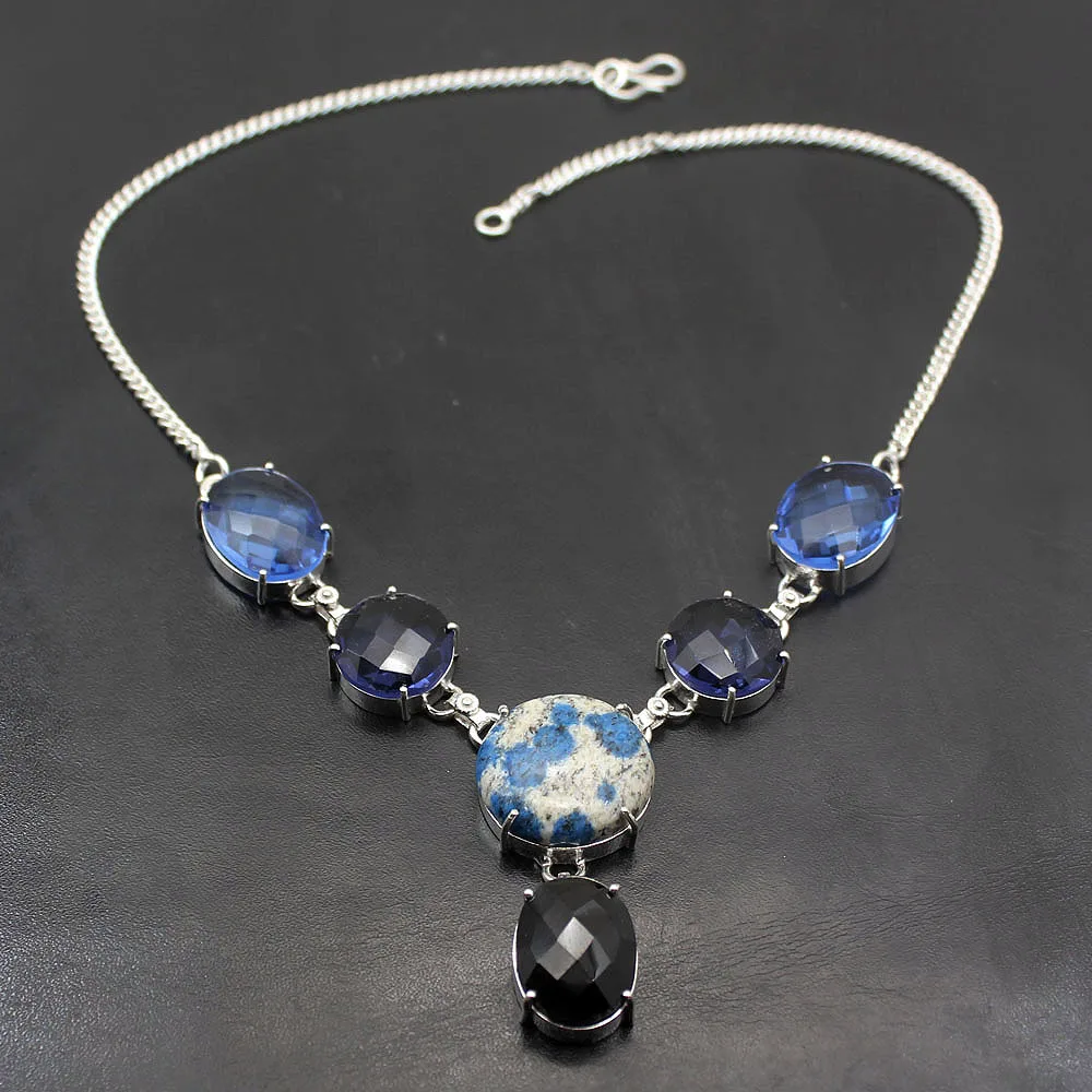Gorgeous Unique BlueTopaz Sea Sediment 925 Sterling Silver Pendant Necklace Women Jewelry 17 Inch H132
Gorgeous Unique BlueTopaz Sea Sediment 925 Sterling Silver Pendant Necklace Women Jewelry 17 Inch H132