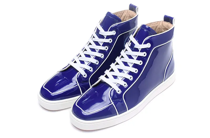 New Fashion Blue Mirror Leather Men High Tops Round Toe Gentleman Lace Up Casual Shoes Hot Vulcanize Shoes Street Style Shoes
New Fashion Blue Mirror Leather Men High Tops Round Toe Gentleman Lace Up Casual Shoes Hot Vulcanize Shoes Street Style Shoes
