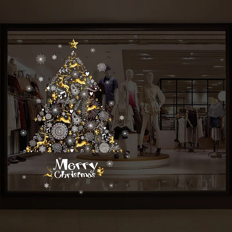 DIY Merry Christmas Wall Stickers Decoration Santa Claus Gifts Tree Window Wall Stickers Removable Vinyl Wall Decals Xmas Decor
DIY Merry Christmas Wall Stickers Decoration Santa Claus Gifts Tree Window Wall Stickers Removable Vinyl Wall Decals Xmas Decor