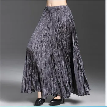 High waist Miyazaki folds women's miyak skirt solid color large size women's fashion hipsters long swing long skirt Vestidos
High waist Miyazaki folds women's miyak skirt solid color large size women's fashion hipsters long swing long skirt Vestidos
