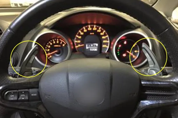 2x Steering Wheel Paddle Shifter Extension Black Alloy for Honda CR-V 2010-2011