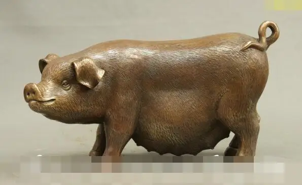 S5318 15 Classic Chinese FengShui Bronze Copper Auspicious Zodiac Pig Statue Sculpture
S5318 15 Classic Chinese FengShui Bronze Copper Auspicious Zodiac Pig Statue Sculpture