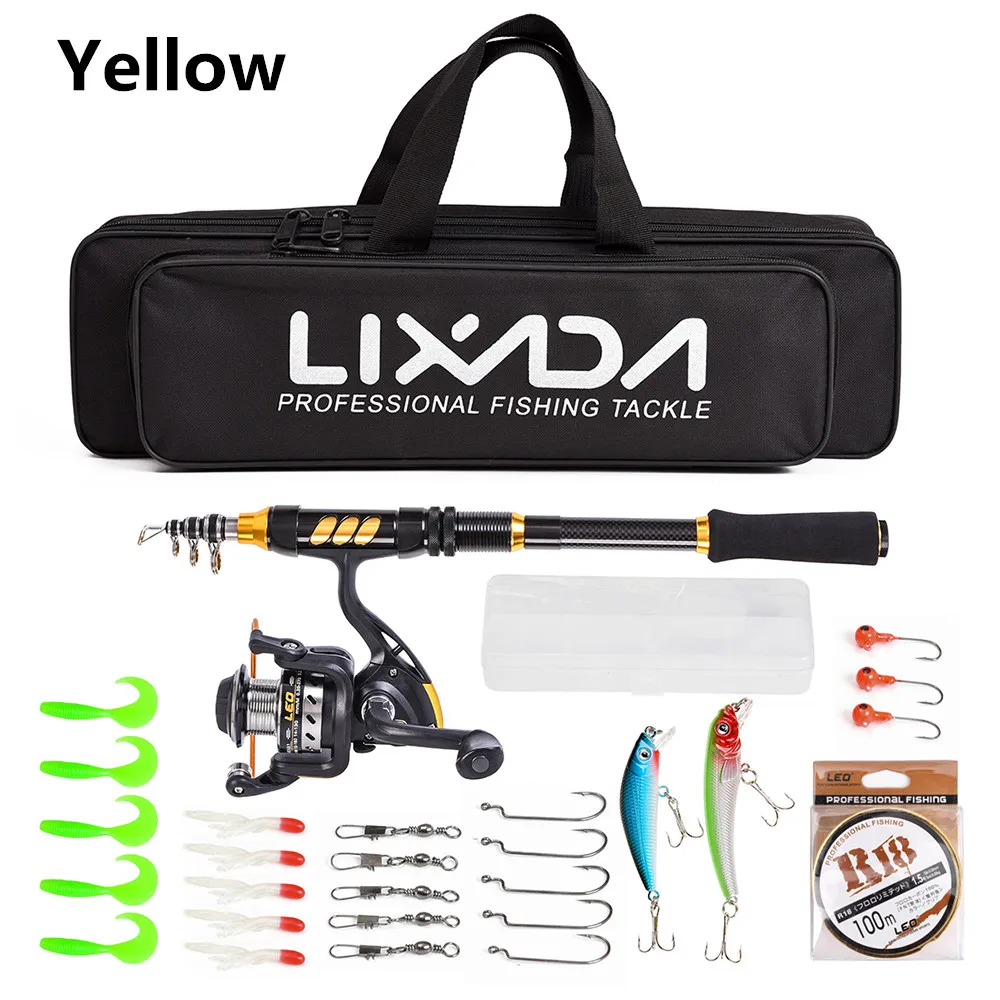 Lixada Telescopic Fishing Rod Reel Combo Full Kit Spinning Fishing Reel Gear Pole Set with 100M Fishing Line Lures Hooks Bag
Lixada Telescopic Fishing Rod Reel Combo Full Kit Spinning Fishing Reel Gear Pole Set with 100M Fishing Line Lures Hooks Bag