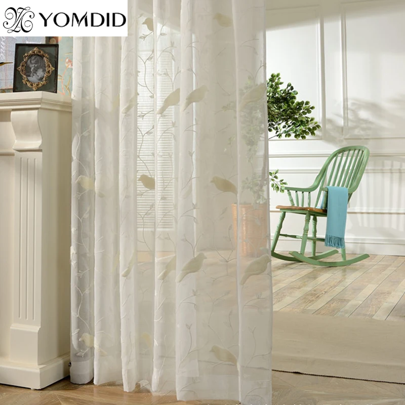 Bird Pattern Embroidery Curtains Tulle Curtains For Bedroom The living room Kitchen Window 3D Bird Curtains cortinas Home decor
Bird Pattern Embroidery Curtains Tulle Curtains For Bedroom The living room Kitchen Window 3D Bird Curtains cortinas Home decor
