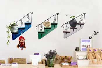 Creative to make old stair rack wall hanging trapezoid hook wall decorative flower rack
Creative to make old stair rack wall hanging trapezoid hook wall decorative flower rack