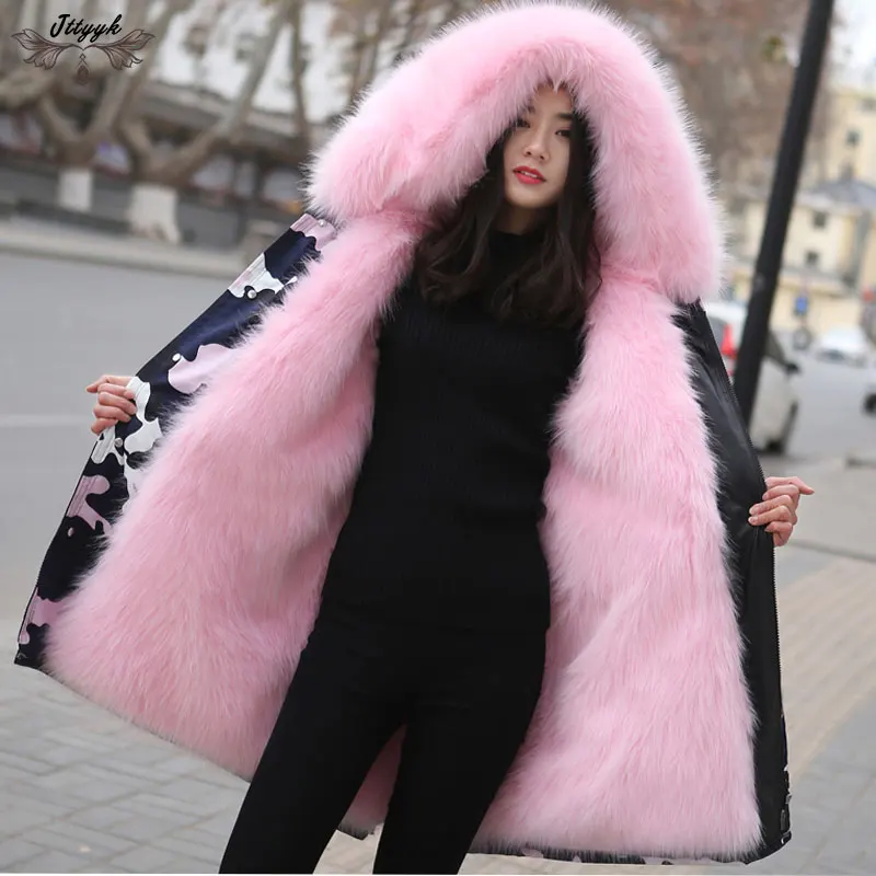 2019 new winter Parker coat women jacket Faux Fur fox fur coats Woman Hooded fur collar thick warm long coat casaco de pele 460
2019 new winter Parker coat women jacket Faux Fur fox fur coats Woman Hooded fur collar thick warm long coat casaco de pele 460