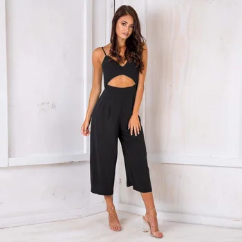 Women Sexy Sleeveless Jumpsuits Hollow Out Solid Rompers Casual Long Playsuit Wide Leg Pants Combinaison Femme Womens Jumpsuits
Women Sexy Sleeveless Jumpsuits Hollow Out Solid Rompers Casual Long Playsuit Wide Leg Pants Combinaison Femme Womens Jumpsuits