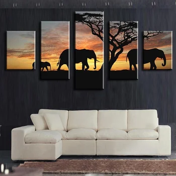 5 Piece elephants walking Modern Home Wall Decor Canvas Picture Art HD Print WALL Painting Set of 5 Each Canvas Arts No Frame
5 Piece elephants walking Modern Home Wall Decor Canvas Picture Art HD Print WALL Painting Set of 5 Each Canvas Arts No Frame